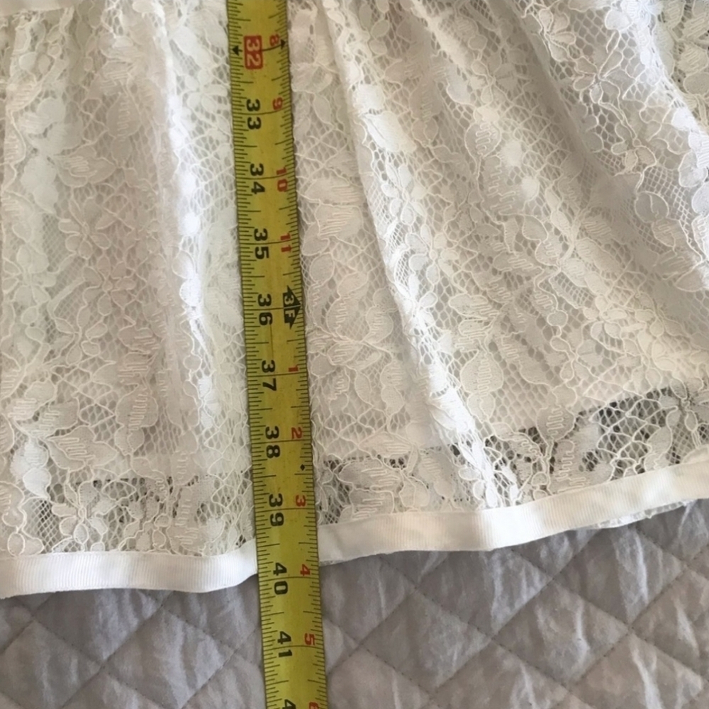 Nanette Lepore Women's White Floral Lace Cotton Dress. Quiet Luxury Academia Sz8 - Picture 11 of 13